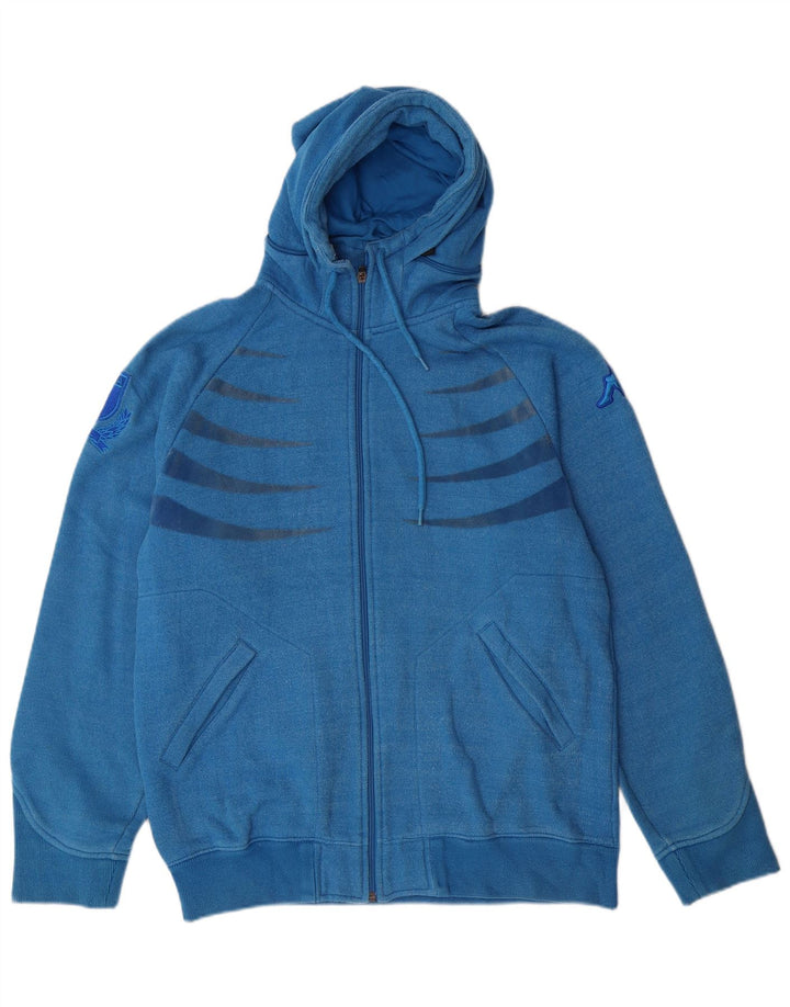 Kappa Herren-Kapuzenpullover mit Reißverschluss, groß, blau gestreift, Baumwolle