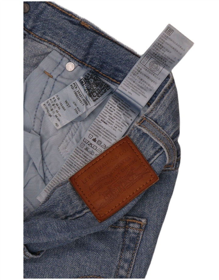 Levi's Damen-Jeansshorts mit hoher Taille, W27, klein, blaue Baumwolle