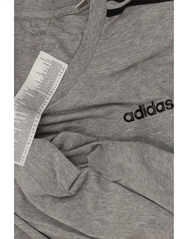 Adidas Herren T-Shirt Top Small Grau Baumwolle