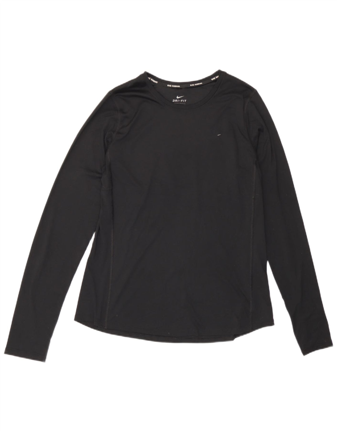Nike Damen Dri Fit Top Langarm UK 14 Large Schwarz Polyester