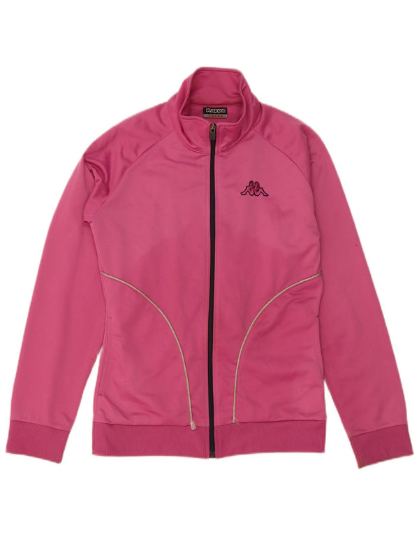 Kappa Damen-Trainingsanzug-Top-Jacke, UK 14, groß, rosa, Polyester