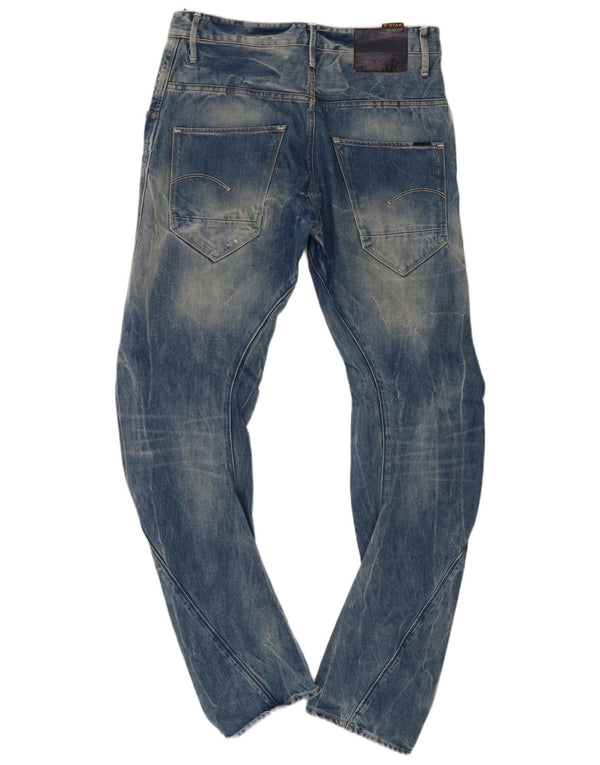 G-Star Herren Distressed Banana Slim Jeans W33 L34 Blaue Baumwolle