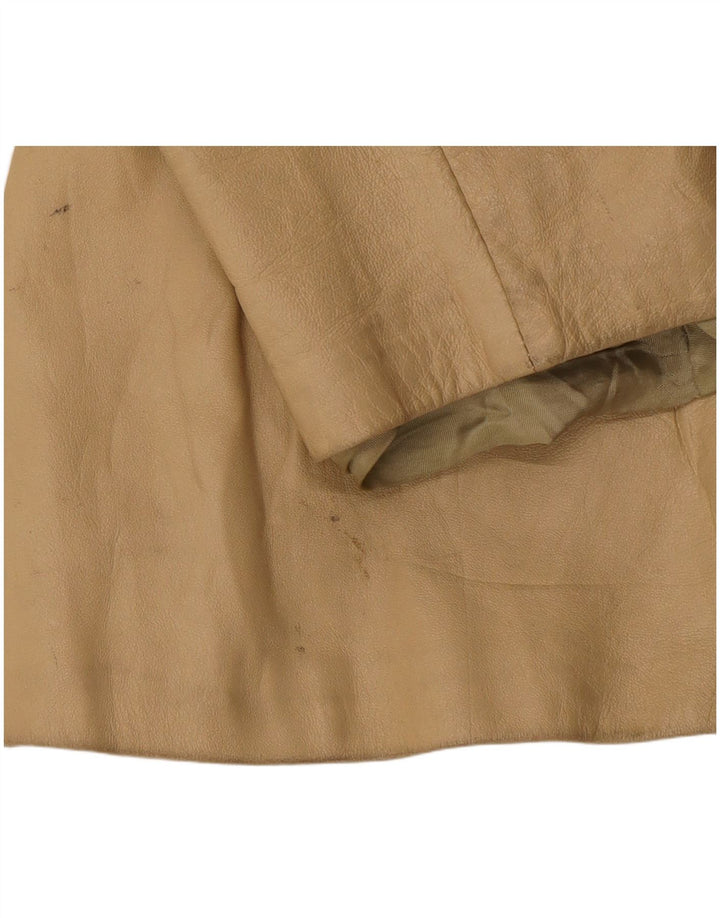 Vintage Damen Lederjacke IT 46 Large Beige