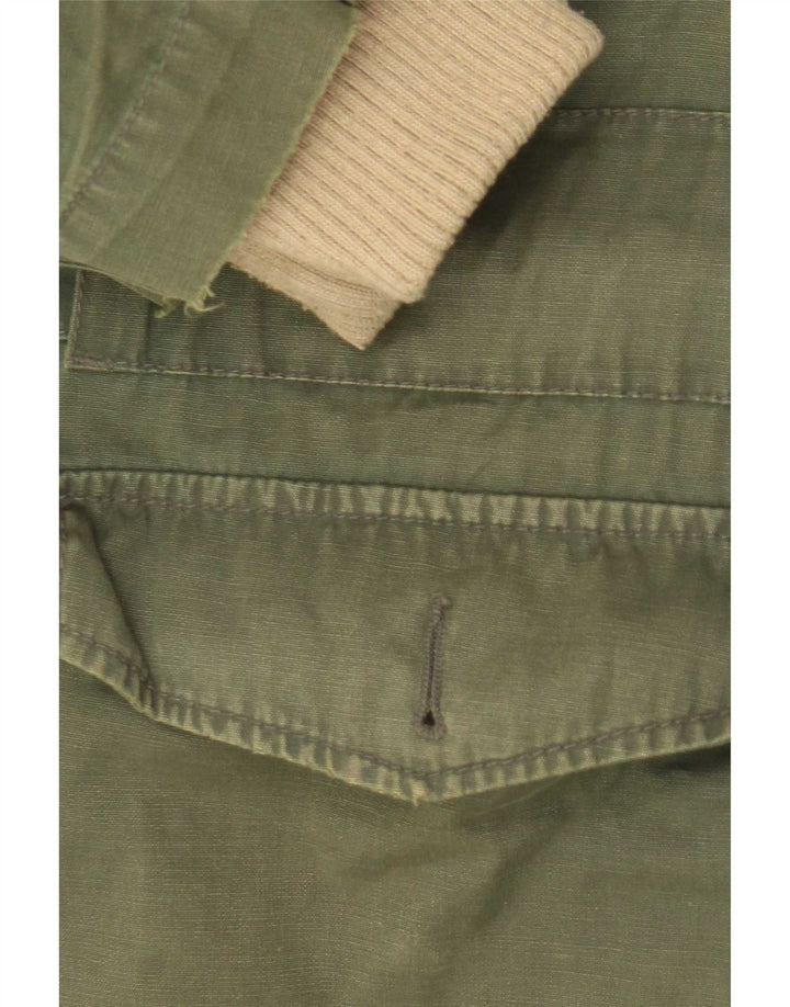 Ganesh Herren-Parka mit Kapuze, UK 40, Größe L, Khaki, Baumwolle
