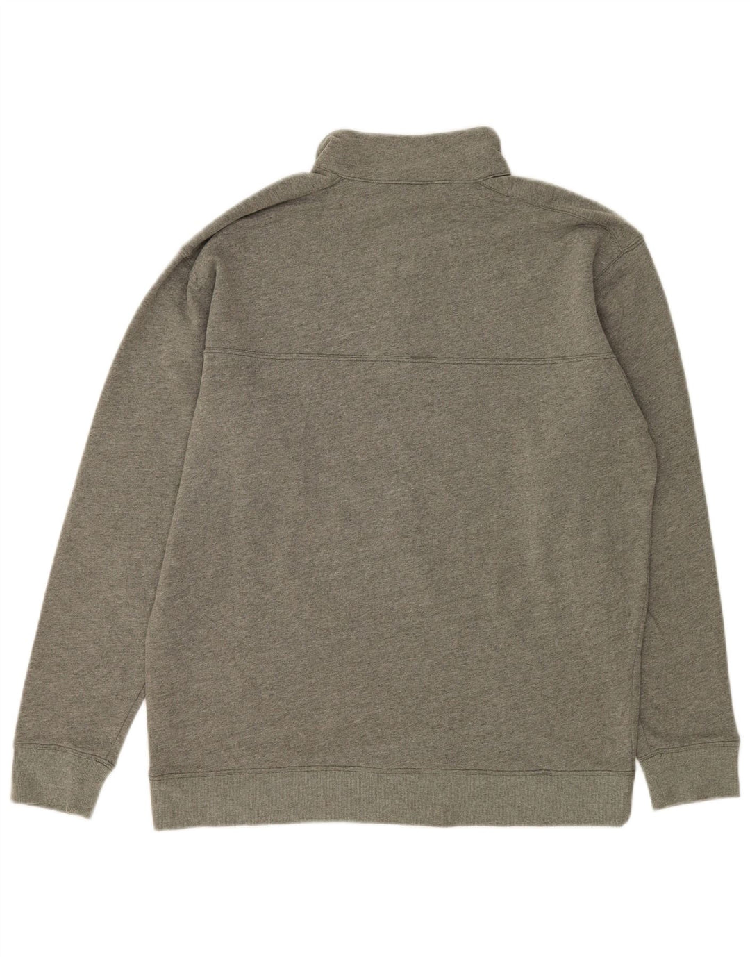Columbia Herren-Sweatshirt mit Reißverschluss am Hals, groß, aus grauer Baumwolle