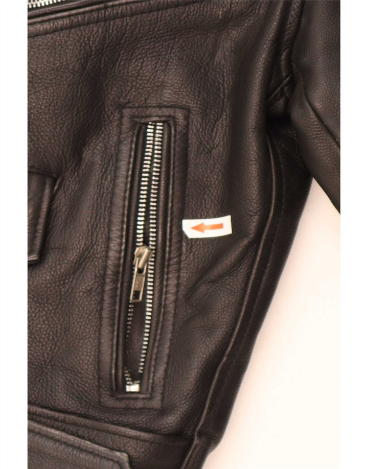 Vintage Herren Leder Bikerjacke UK 36 Small Schwarz
