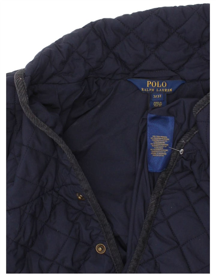 Polo Ralph Lauren Steppjacke für Mädchen, 2–3 Jahre, Marineblau, Polyester