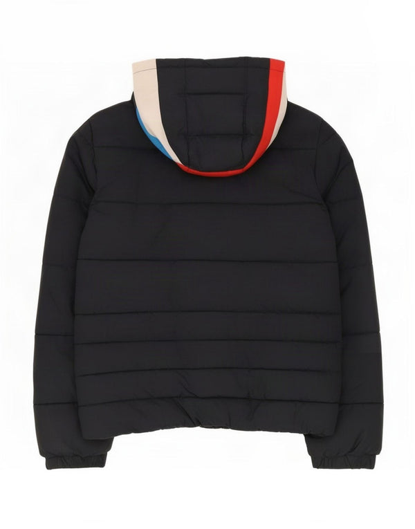 Levi's Jungen wattierte Jacke mit grafischer Kapuze, 15–16 Jahre, schwarzes Farbblockdesign