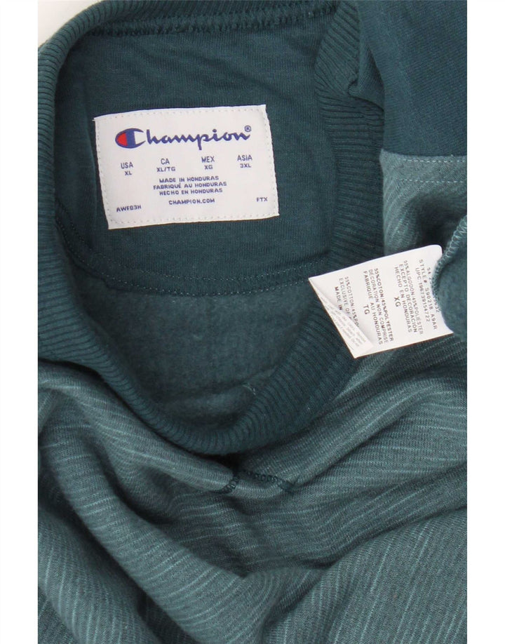 Champion Herren Sweatshirt Pullover XL Blau Colourblock Baumwolle