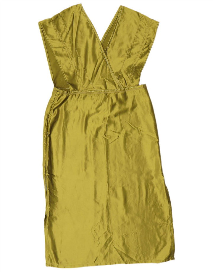 Vintage Damen Schürzenkleid UK 14 Large Grün