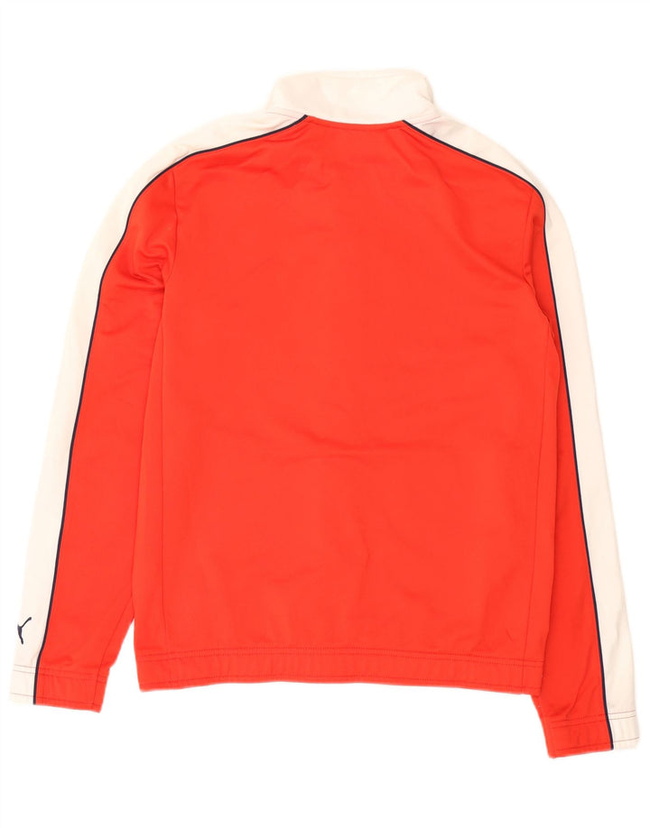 PUMA Herren-Trainingsanzug mit grafischem Oberteil, klein, rot, Farbblock-Polyester