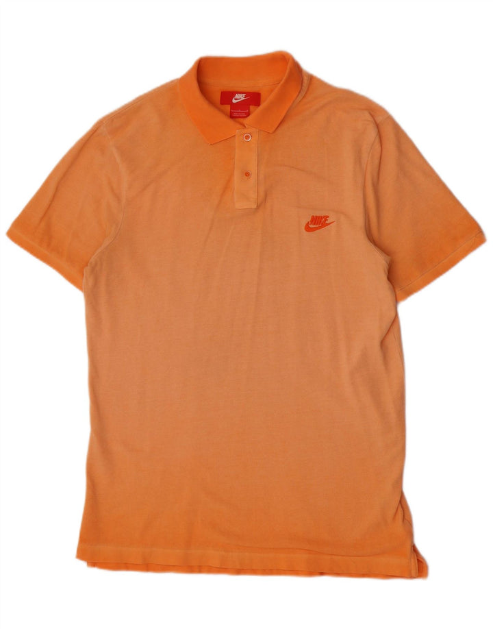 Nike Herren-Poloshirt, groß, orange, Baumwolle