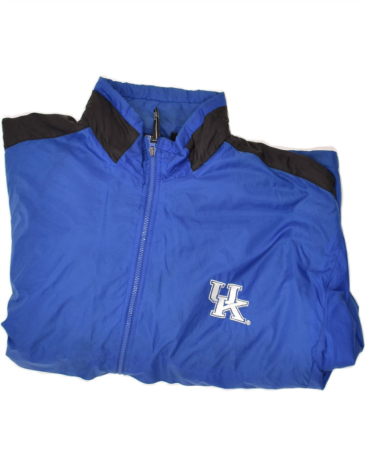 STARTER Mens Rain Jacket UK 42 XL Blue Colourblock Nylon Vintage Starter and Second-Hand Starter from Messina Hembry 