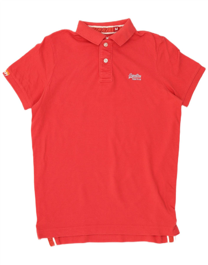 SUPERDRY Herren-Poloshirt aus mittelroter Baumwolle
