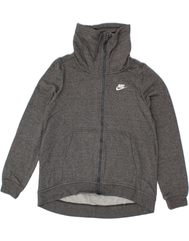 NIKE Womens Tracksuit Top Jacket UK 14 Medium Grey Cotton Vintage Nike and Second-Hand Nike from Messina Hembry 