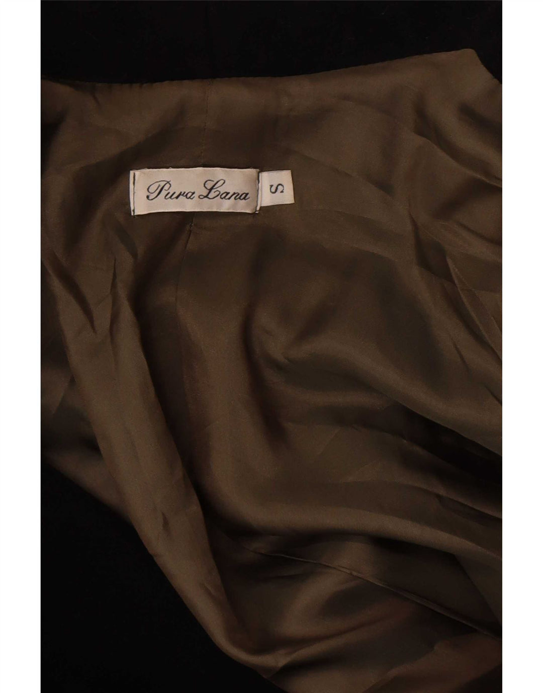 Vintage Damen Übergroßer Mantel UK 10 Kleine schwarze Schurwolle