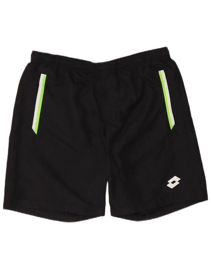 Lotto Herren-Sportshorts, groß, aus schwarzem Polyester