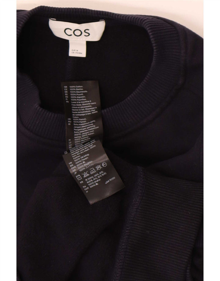 Cos Damen-Sweatshirt in Übergröße, Größe M, Marineblau, Größe 40, Baumwolle