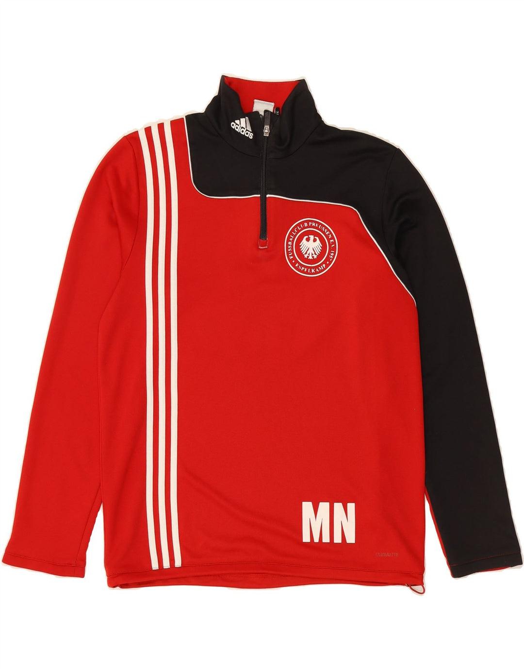 ADIDAS Mens Graphic Pullover Tracksuit Top UK 40/42 Medium Red Vintage Adidas and Second-Hand Adidas from Messina Hembry 