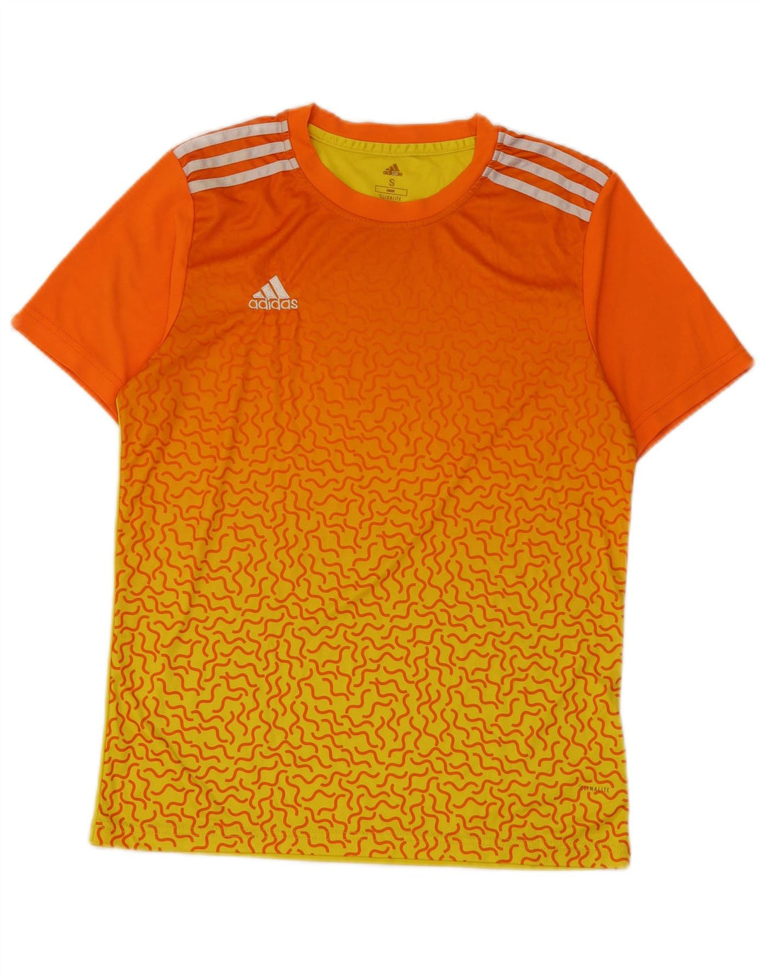 Adidas Herren Climalite T-Shirt Top Small Orange Farbblock