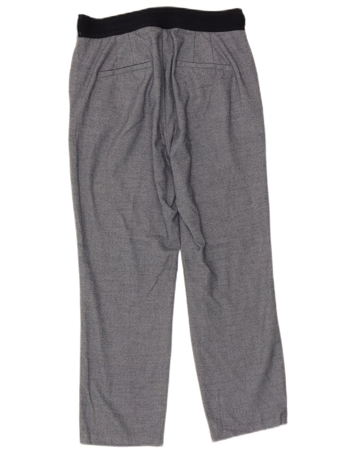 Zara Damen Capri-Hose, Größe L, W30, L23, Blau, Polyester