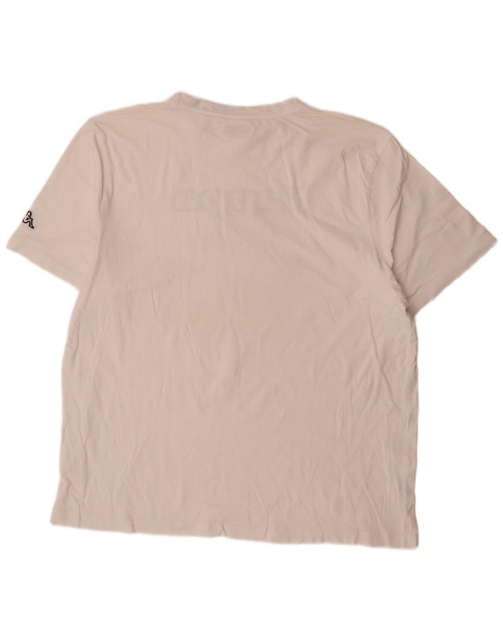 Kappa Herren Grafik T-Shirt Top 2XL Weiß