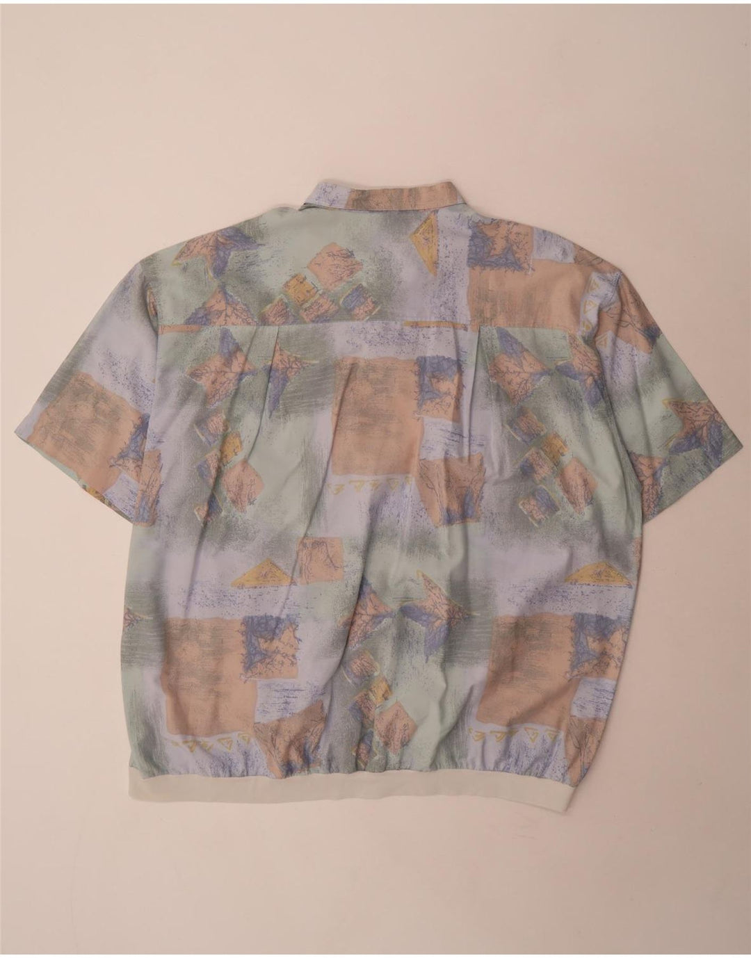 Canda Herren-Pulloverhemd mit abstraktem Muster, kurzärmelig, 3XL, mehrfarbig