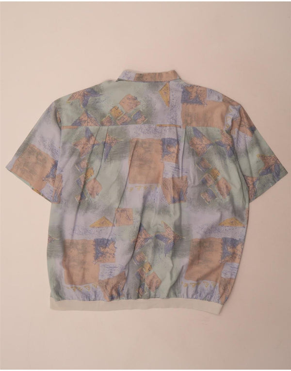 Canda Herren-Pulloverhemd mit abstraktem Muster, kurzärmelig, 3XL, mehrfarbig