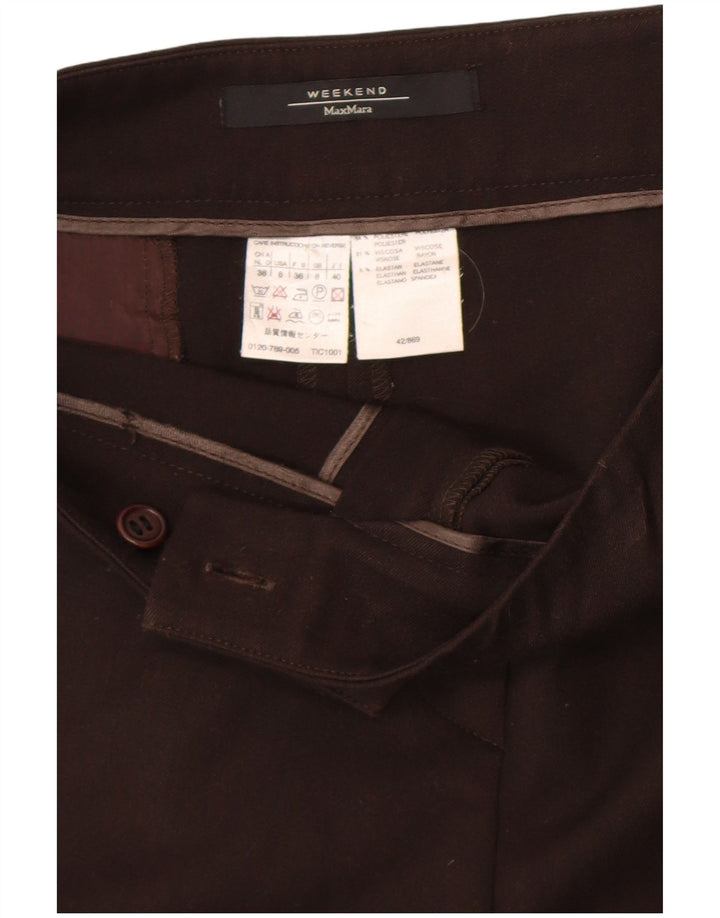 Max Mara Damen Weekend Bootcut Anzughose UK 8 Small W27 L30 Braun
