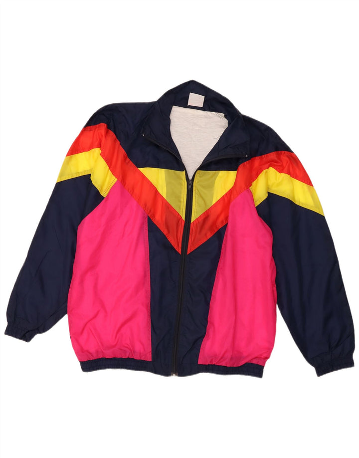 L'Equipe Herren-Trainingsanzug-Oberteil, Jacke, XL, Marineblau, Colourblock-Polyamid