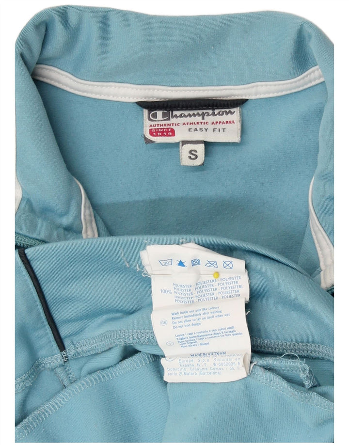 Champion Damen-Trainingsanzug-Top-Jacke, UK 10, klein, blau gestreift, Polyester