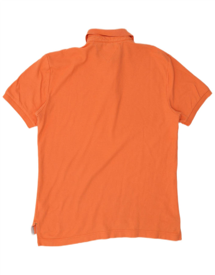Tommy Hilfiger Herren-Poloshirt, große orangefarbene Baumwolle