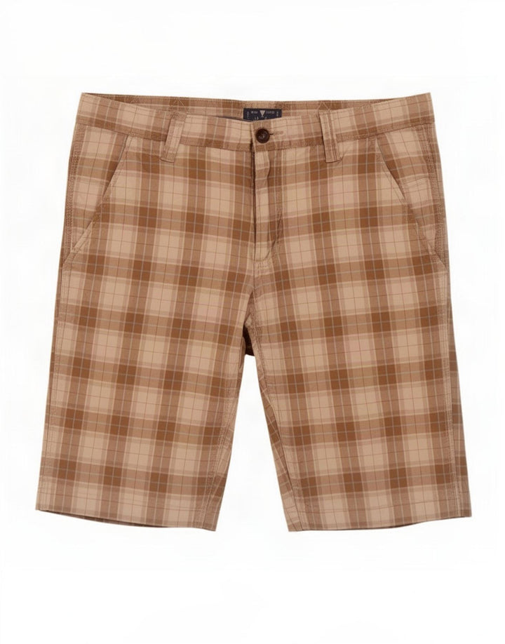 Hurkett Herren-Chinoshorts IT 48 Medium W32 Beige kariert