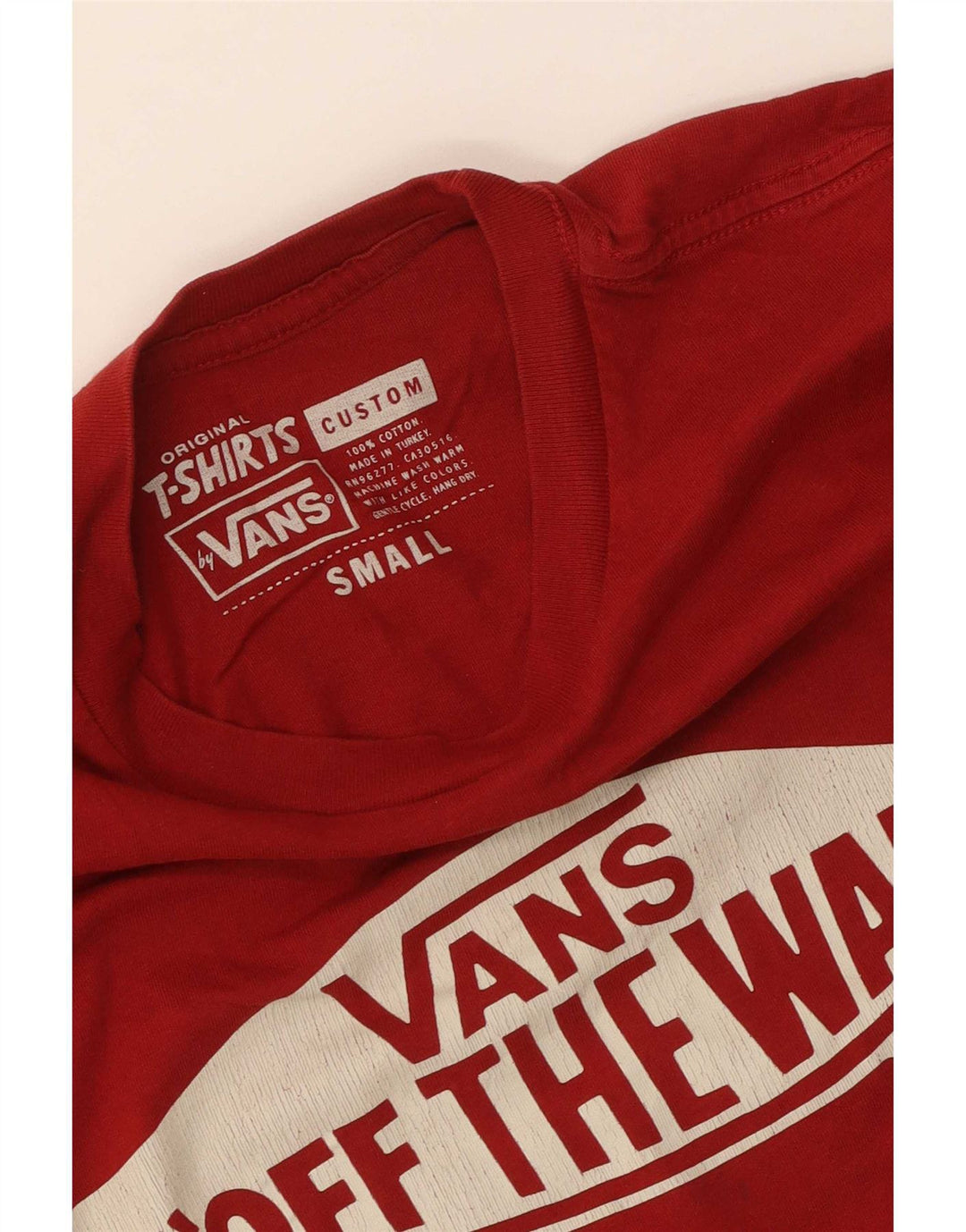 Vans Herren-T-Shirt mit individueller Passform, Grafik, Größe S, Rot, Baumwolle