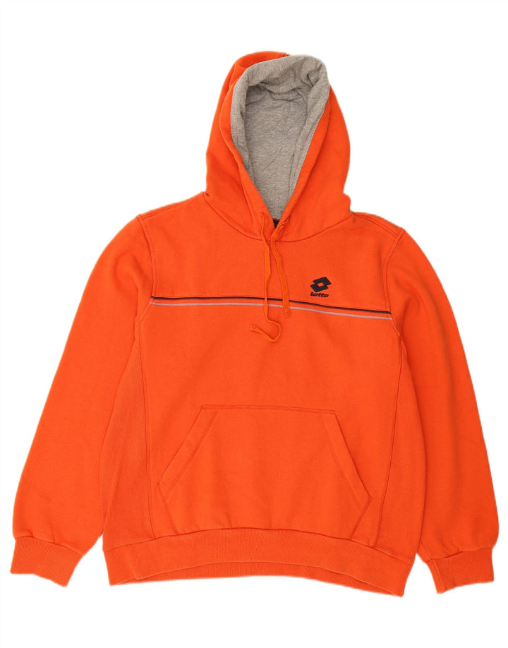 LOTTO Mens Hoodie Jumper Large Orange Cotton Vintage Lotto and Second-Hand Lotto from Messina Hembry 
