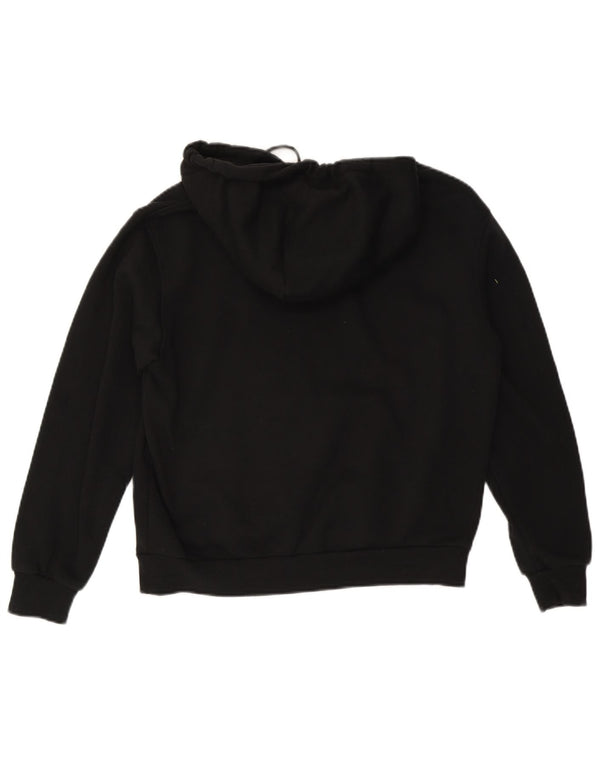 CONVERSE Damen Kapuzenpullover UK 14 Mittelschwarze Baumwolle