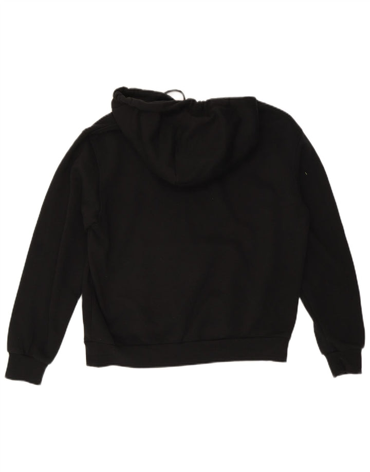 CONVERSE Damen Kapuzenpullover UK 14 Mittelschwarze Baumwolle