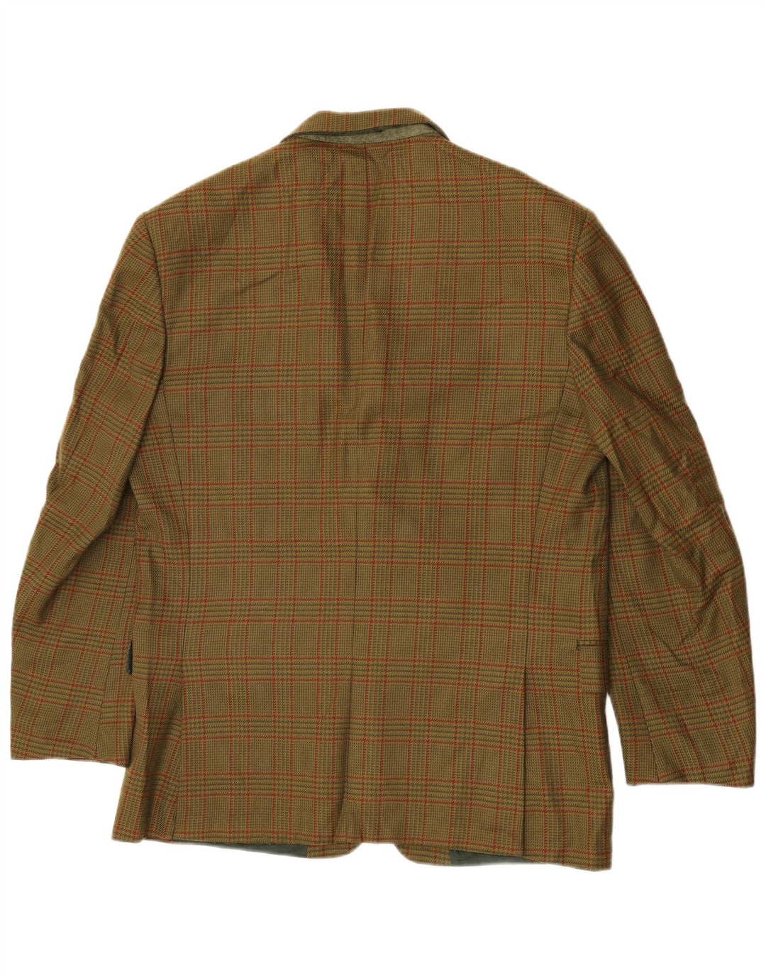 Brooksfield Herren-Blazer mit 2 Knöpfen, IT 50, große grün karierte Wolle
