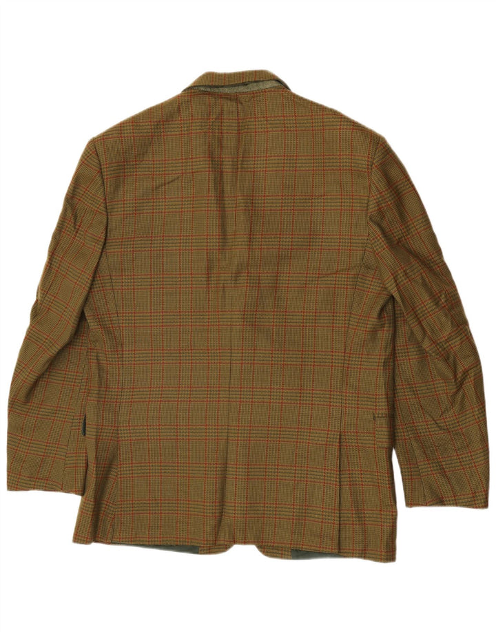 Brooksfield Herren-Blazer mit 2 Knöpfen, IT 50, große grün karierte Wolle
