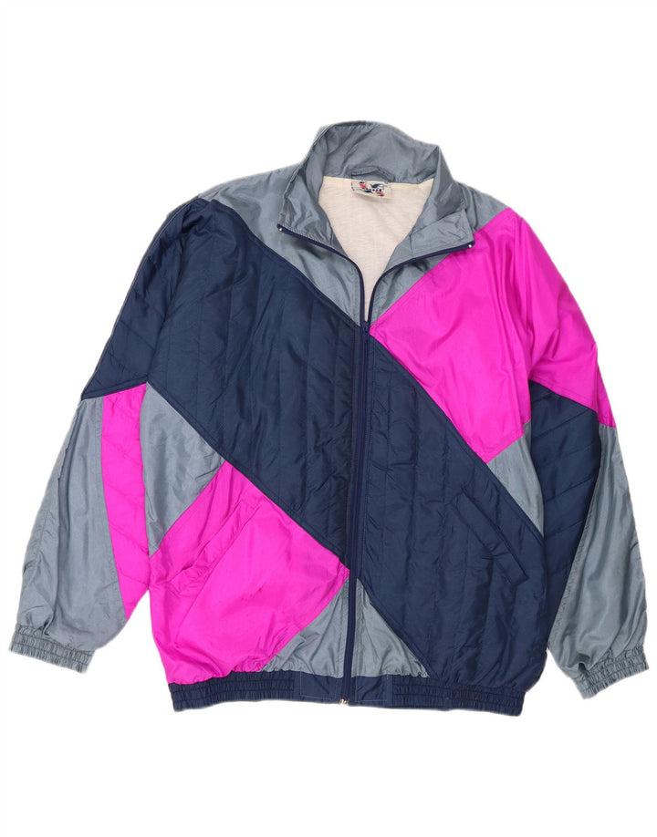 Master Herren-Trainingsoberteil, Jacke, Mittel, Marineblau, Colourblock-Nylon