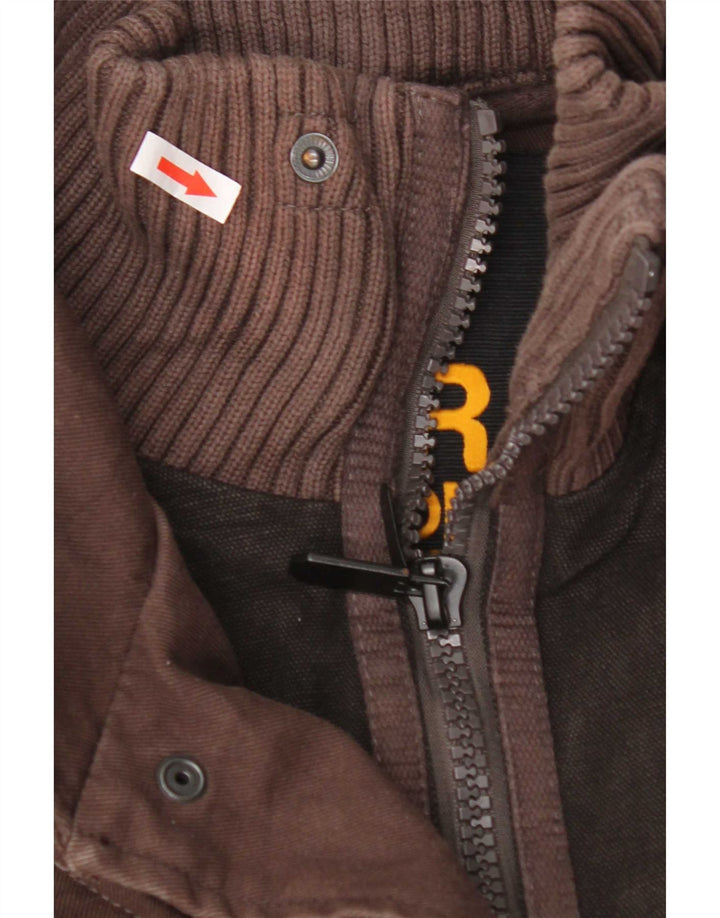 Superdry Herren Utility Jacke UK 40 Large Braun