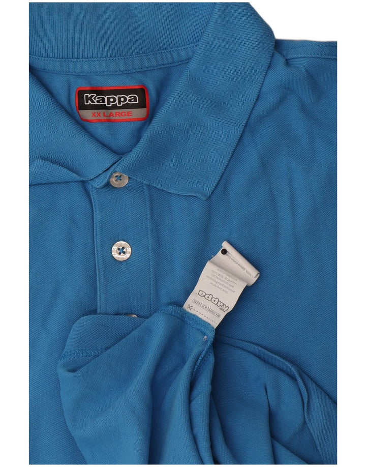 Kappa Herren Poloshirt 2XL Blau Baumwolle