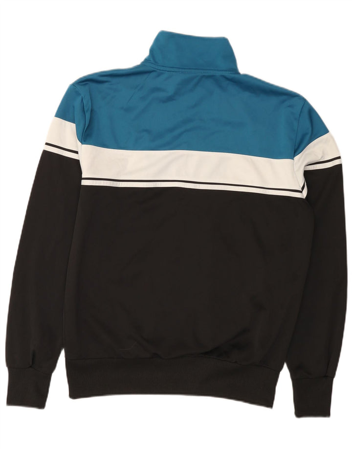 Sergio Tacchini Herren-Trainingsanzug-Top-Jacke, Mittelschwarz, Farbblock