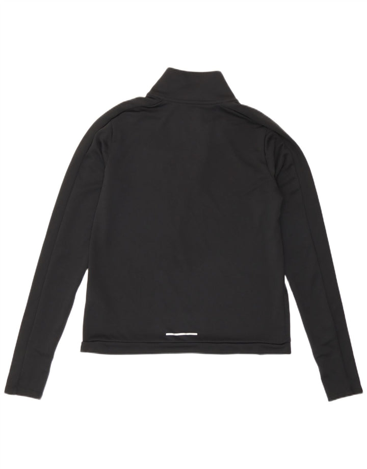 Nike Herren-Laufoberteil mit Reißverschluss, langärmlig, Größe S, Schwarz, Polyester, Sport