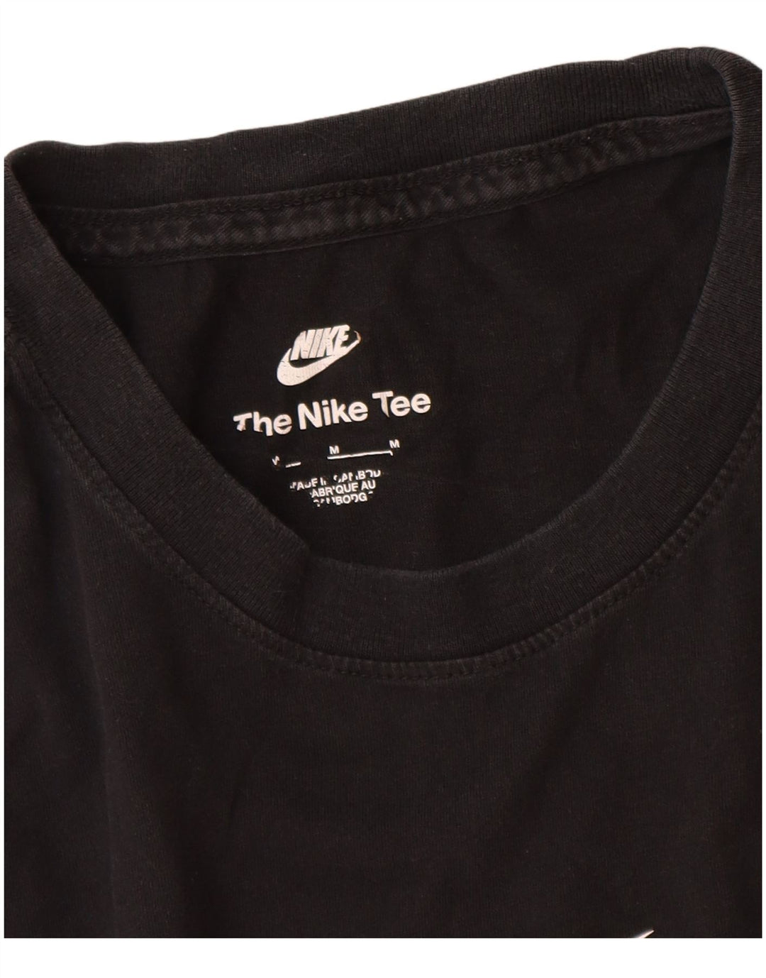 Nike Herren-T-Shirt mit Grafik, mittelgroß, schwarze Baumwolle