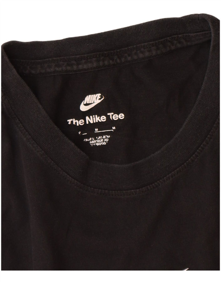 Nike Herren-T-Shirt mit Grafik, mittelgroß, schwarze Baumwolle