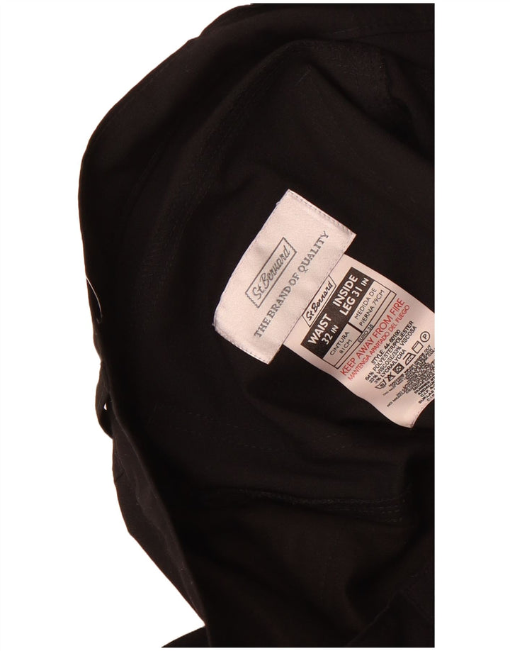 St. Bernard Herren-Anzughose, gerade, W32, L31, Schwarz, Polyester