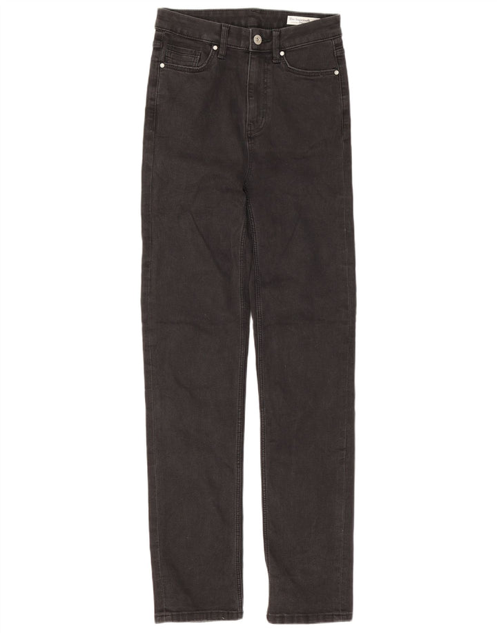Marks & Spencer Damen Sienna Straight Jeans UK 8 Small W25 L30 Schwarz