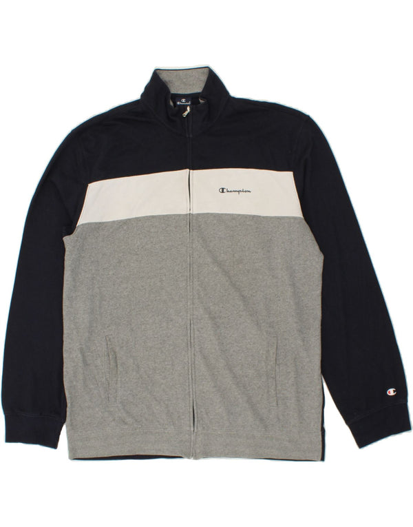 CHAMPION Herren-Trainingsanzug-Oberteil, Jacke, 3XL, Marineblau, Colourblock-Baumwolle