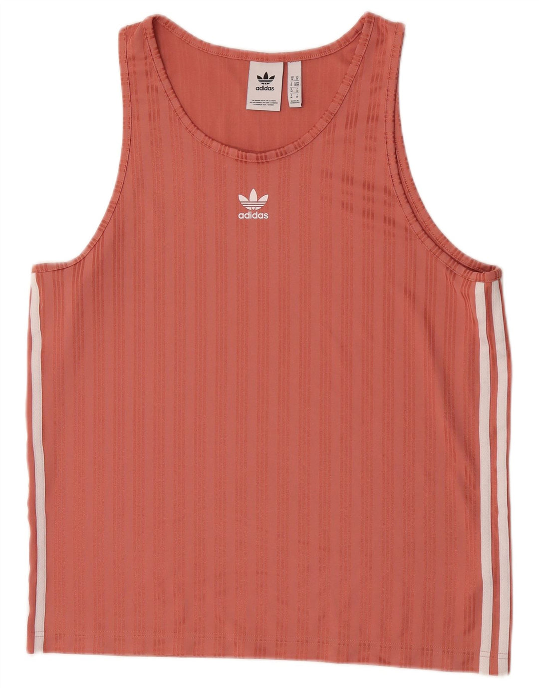 Adidas Herren Weste Top Mittelorange gestreift Polyester